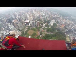 epic base jumping fail